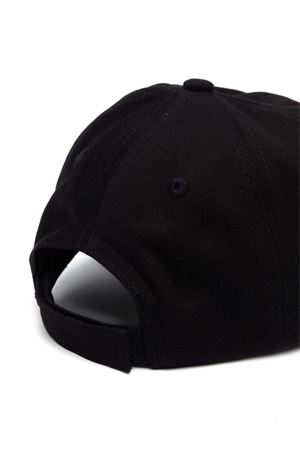 black cotton cap PALM ANGELS KIDS | PBLB002C99FAB0011001